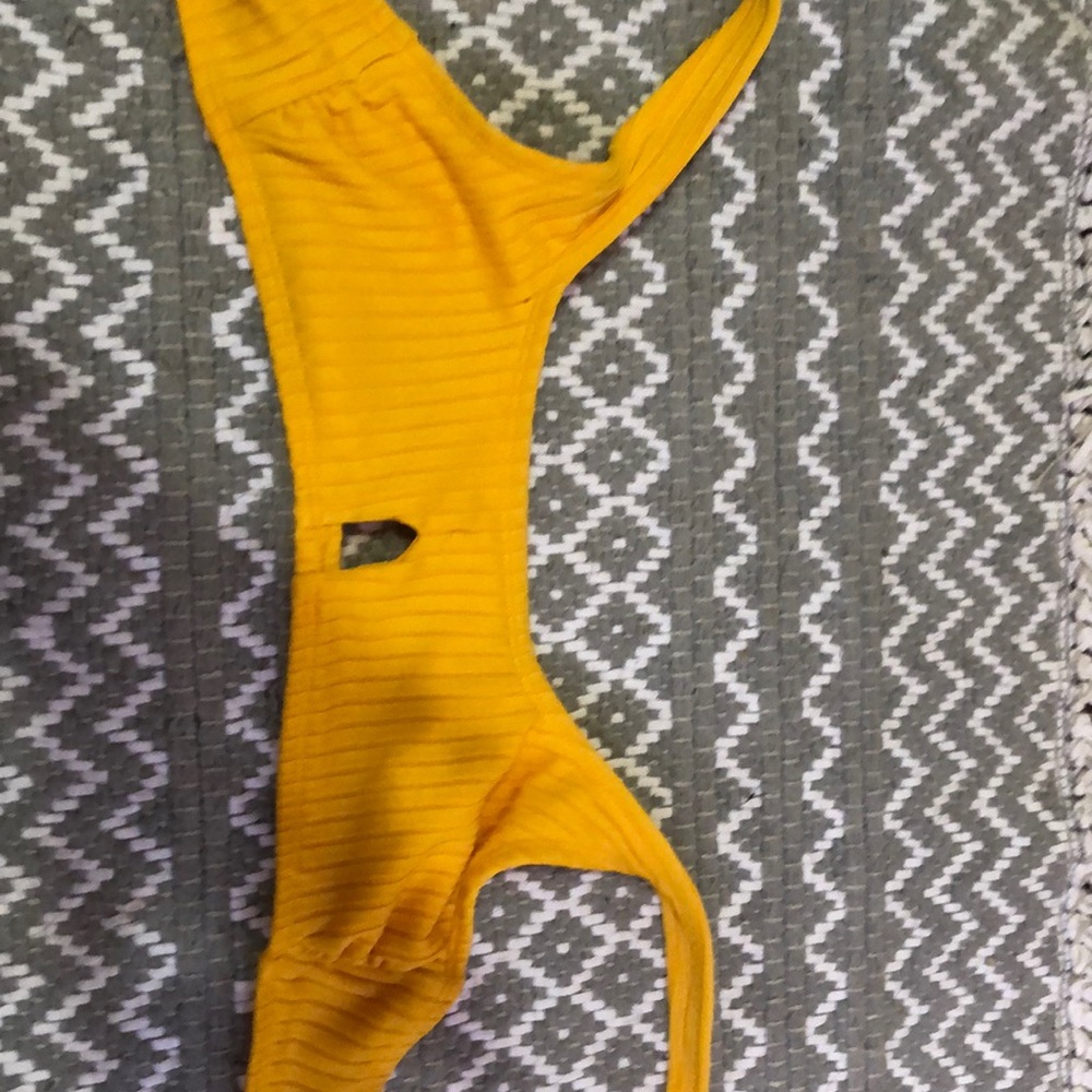 xhilaration yellow scoop top
